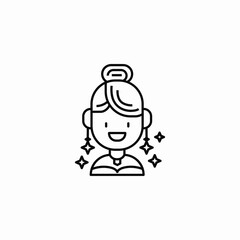 female earrings icon sign vector