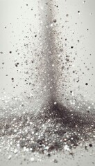 glitter falling on the ground