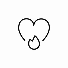 heart hot icon sign vector