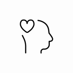 love in mind icon sign vector