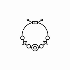 necklace jewelry female icon sign vector