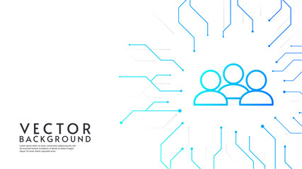 Teamwork background concept. Group chat. Digital technology. Background design. Vector illustration. Design for banner, wallpaper, background.