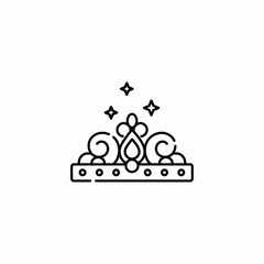 queen crown icon sign vector