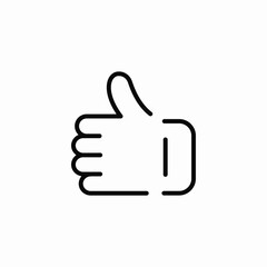 thumbs up like icon sign vector
