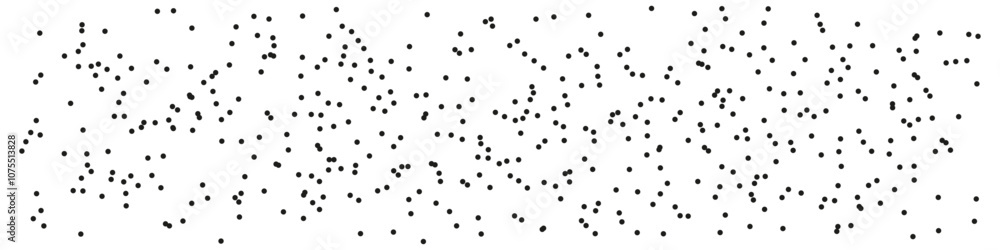 Poster seamless random dot pattern with small, irregular polka dots. black and white background with textur