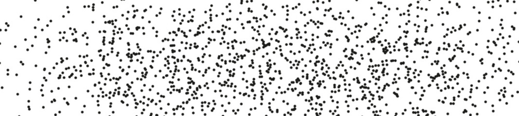 abstract random polka dot pattern with small, irregular dots. Black and white seamless background with textured. Flat vector illustration isolated