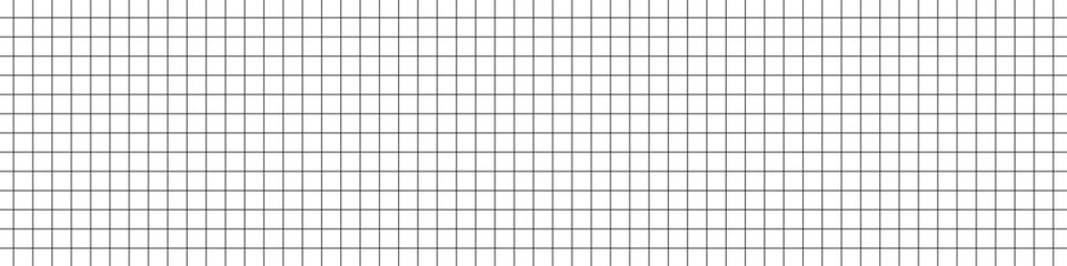 Square grid paper background with notebook lines. White sheet pattern for math and school notepads. Flat vector illustration isolated