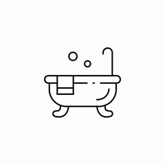 bathtube bathroom icon sign vector