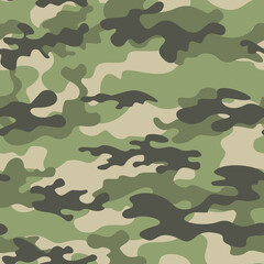 
green camouflage army fashion background, vector stylish forest pattern