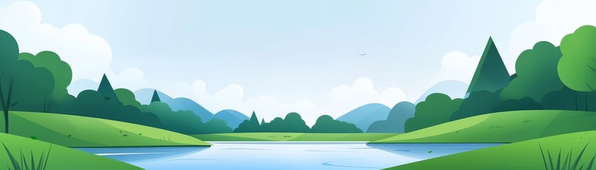 Discover the serenity of nature's reflection in a tranquil lake landscape