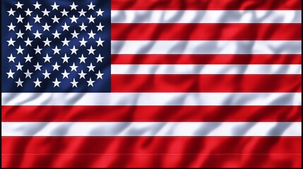 Obraz premium Close-up of the American flag with wavy texture.