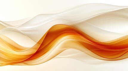 Abstract orange and white wave pattern on white background.