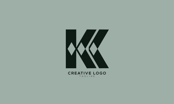 IKK KK ICC Abstract initial monogram letter alphabet logo design