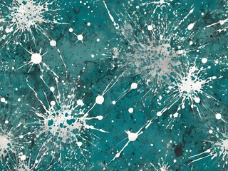 Abstract Teal And White Splashes  Background