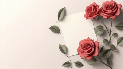 Elegant wedding invitation card design featuring beautiful red rose corner accents Set of three templates