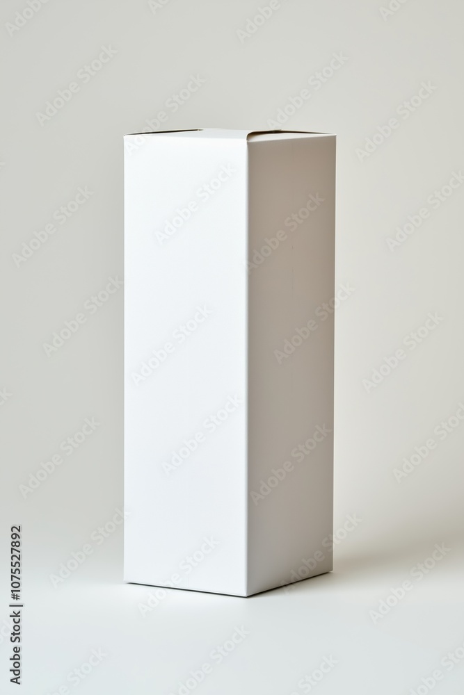 Poster a white cardboard box with a white lid. the box is empty and has no writing on it