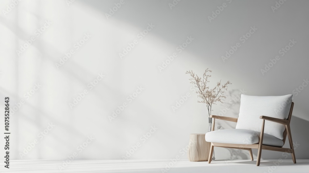 Poster minimalistic light gray background with plenty of space for text providing a perfect canvas for deli
