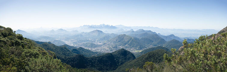Mountains with clouds of the national park of Serra dos Órgãos in Rio de Janeiro