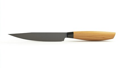 Professional Chef s Knife Isolated on a White Background for Kitchen Product Advertising