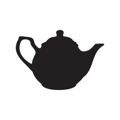 Teapot silhouette. Teapot icon vector sign illustration design.