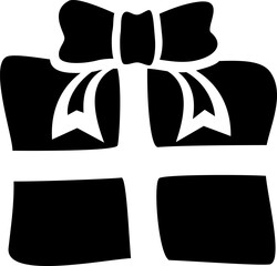 Wrapped gift with bow vector