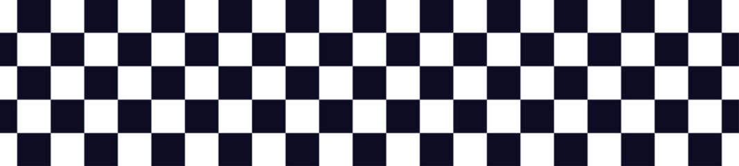 Black and white checkerboard pattern background. Classic checkered race flag car finish line or start line. Flat vector illustration isolated on white background. © Viktoria