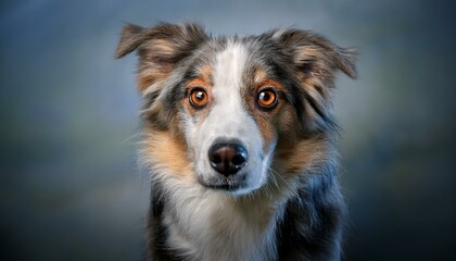 Fototapeta premium Primer plano, Retrato de la cara de un bonito perro. Foto estudio