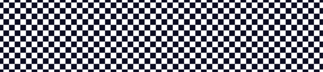 Black and white checkerboard pattern background. Classic checkered race flag car finish line or start line. Flat vector illustration isolated on white background.