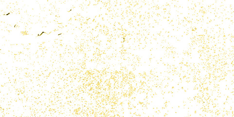 Golden glitter confetti falling down on transparent background. Vector illustration.