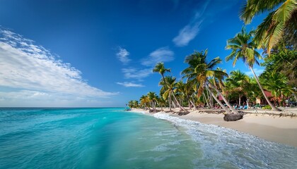  Vibrant Caribbean landscape featuring pristine beaches, swaying palms, and dazzling turquoi_1(1841)