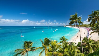  Vibrant Caribbean landscape featuring pristine beaches, swaying palms, and dazzling turquoi_1(1842)