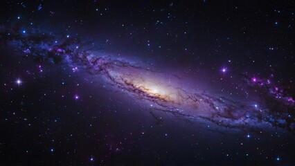 Fototapeta premium Abstract purple black space galaxy starry night sky background