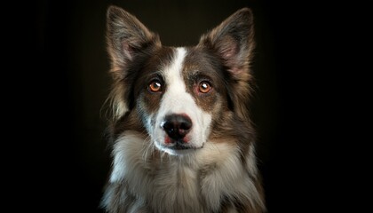 Fototapeta premium Primer plano, Retrato de la cara de un bonito perro. Foto estudio