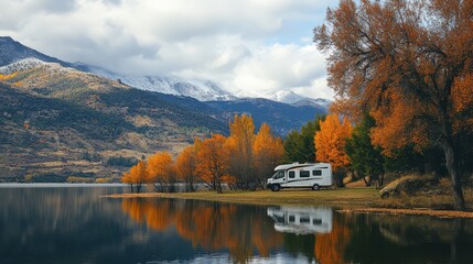 Autumnal RV Lakeside Escape 