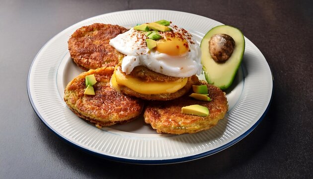  Ecuadorian llapingachos are crispy potato patties filled with cheese served with fried eggs_1(1145)