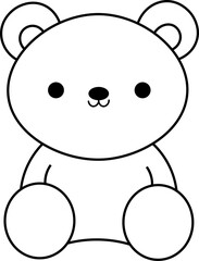 teddy bear outline 