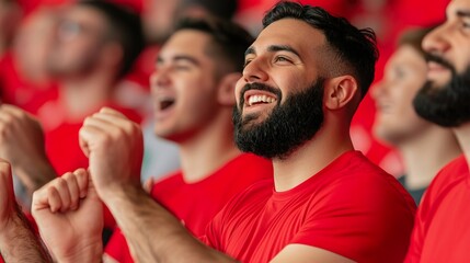 Obraz premium Excited Fans Cheering for Their Team in Stadium