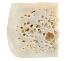 Cheese with holes, emmental, maasdam, radamer. Close-up of tasty cheese. Organic Swiss cheese. Concept of food, taste, art of organic products, healthy, natural food.