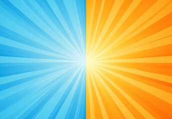 Obraz premium Light blue and orange starburst graphic background