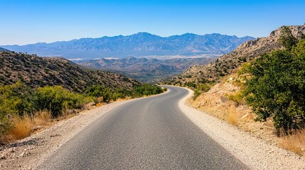 Fototapeta premium Scenic Mountain Road Overlooking Stunning Landscape