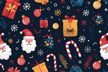  Christmas background, holiday patterns, reindeer and stars, joyful design
