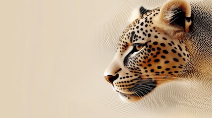 Obraz premium leopard in a dark brown background