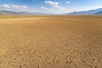Global Drought -  Cracked Earth with Small Water Source. Beautiful simple AI generated image