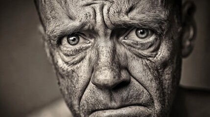 Emotionally Charged Portrait of an Older Man