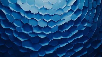 This is a modern, blue background with a hexagonal pattern. It's perfect for tech, finance, or fintech companies.  It uses simple shapes and pixel art to create a sleek and abstract design.