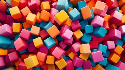 "Dynamic Geometric Shapes with Vibrant Squares: A Bold Fusion of Energy and Precision"






