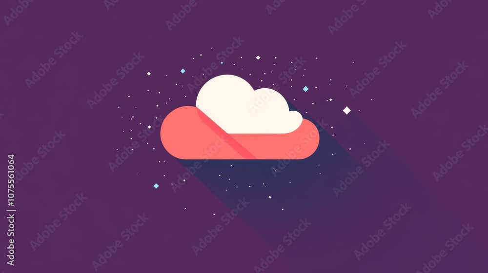 Poster this is a cloud-shaped icon designed for websites and mobile apps. it's a simple visual representati