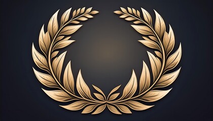  A laurel wreath symbolizes victory and is often used as a vintage design element for aw_1(377)