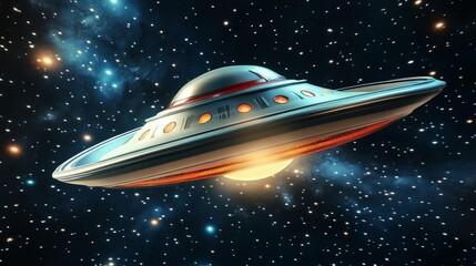 spaceship flying space