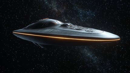 spaceship flying space